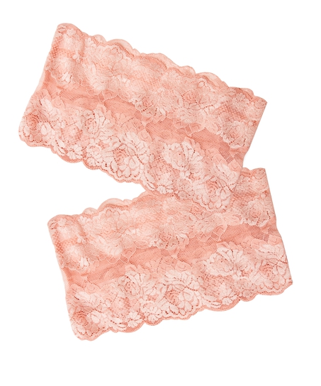 Bandes de cuisses anti-frottements en dentelle, Rose