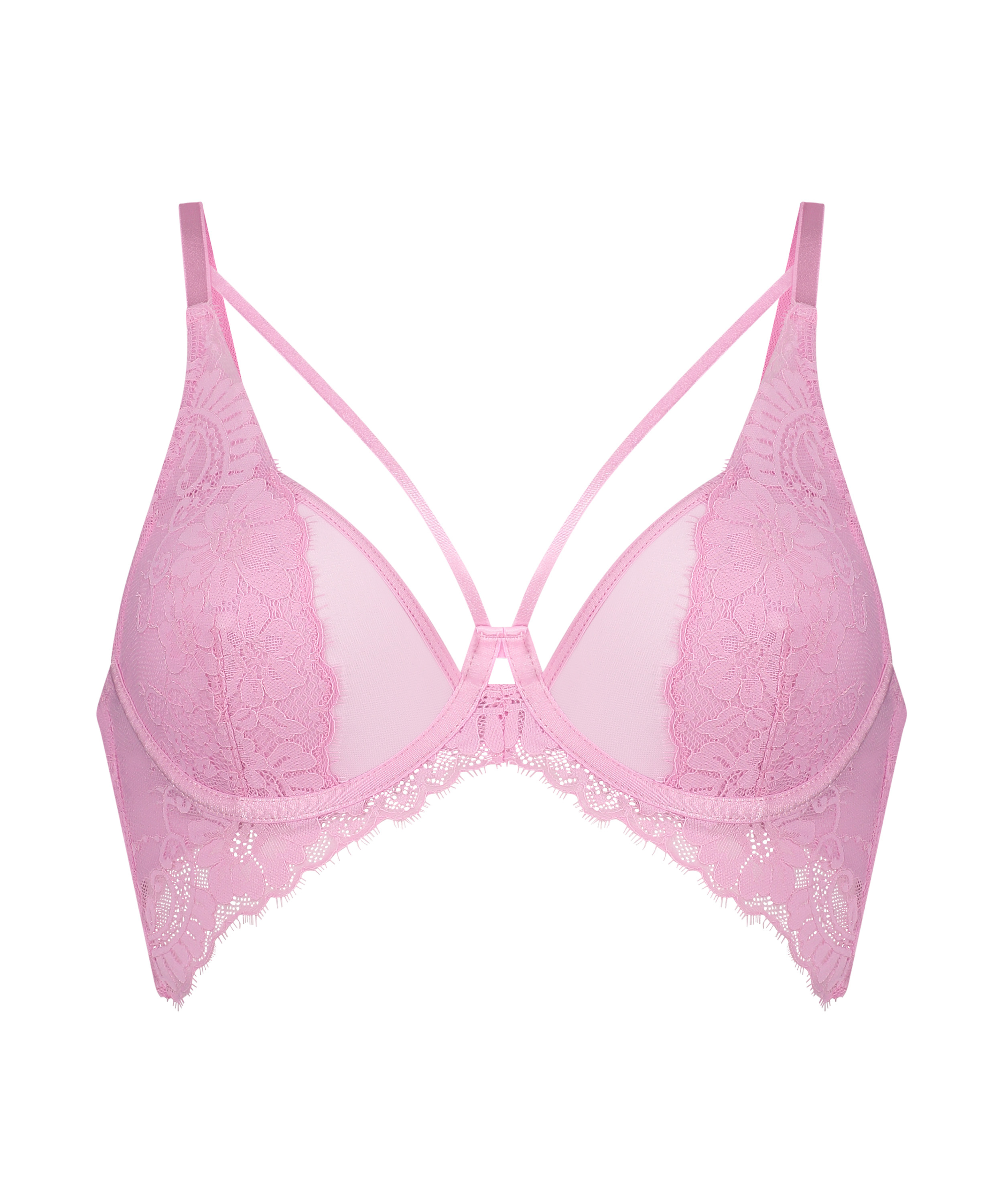 Soutien-gorge Longline non rembourré à armatures Milaan, Rose, main