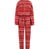 Onesie en flanelle et polaire Fairisle, Rouge
