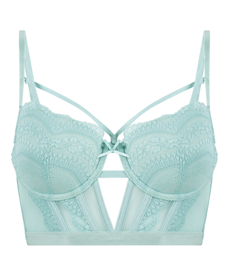 Soutien-gorge à armatures préformé longline Ashley, Bleu