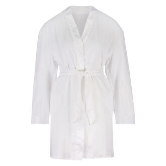 Kimono Satin Bridal, Blanc