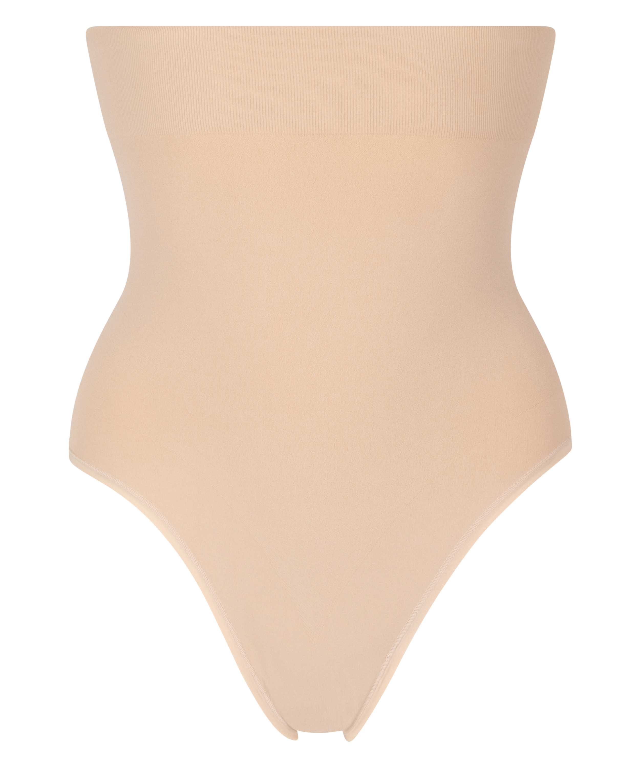 Slip Rio taille haute sans coutures mettant en valeur la silhouette, Beige, main
