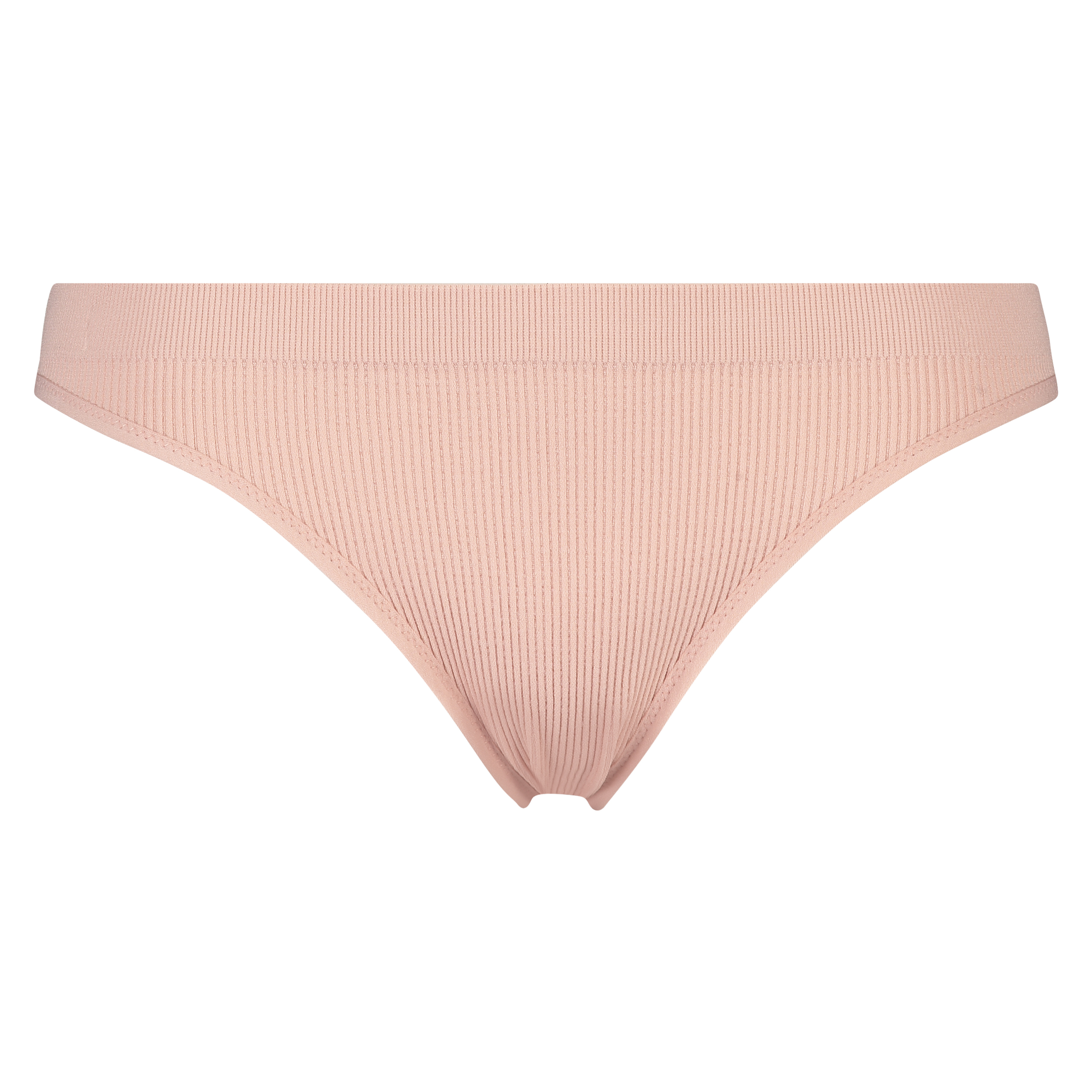 Slip brésilien taille haute sans couture, Rose, main