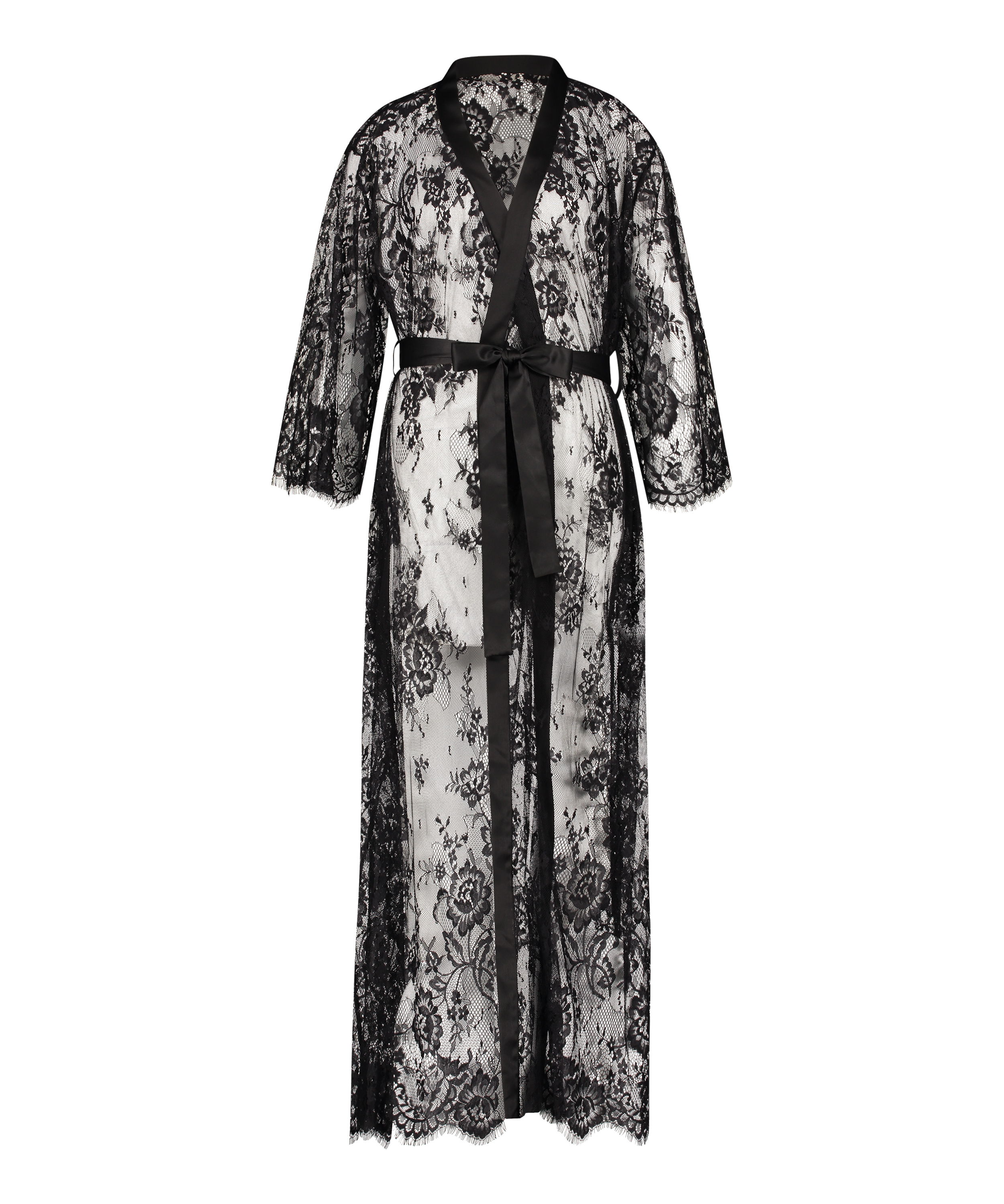 Kimono Allover Lace, Noir, main