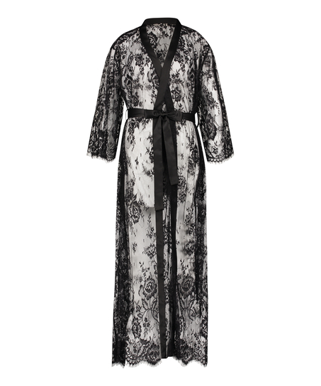 Kimono Allover Lace, Noir
