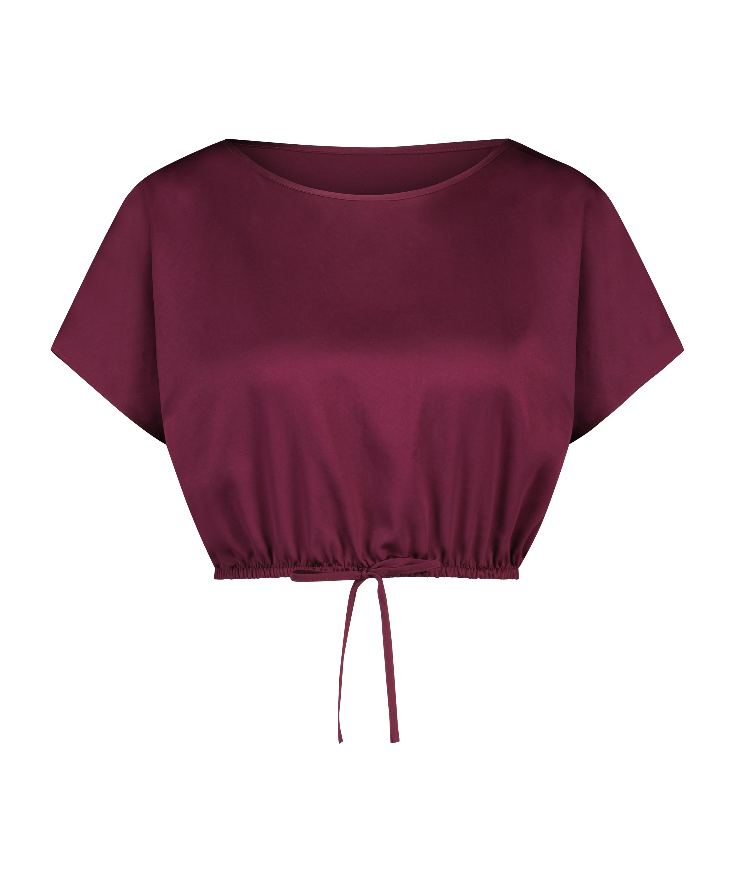 Top court en satin, Violet, main