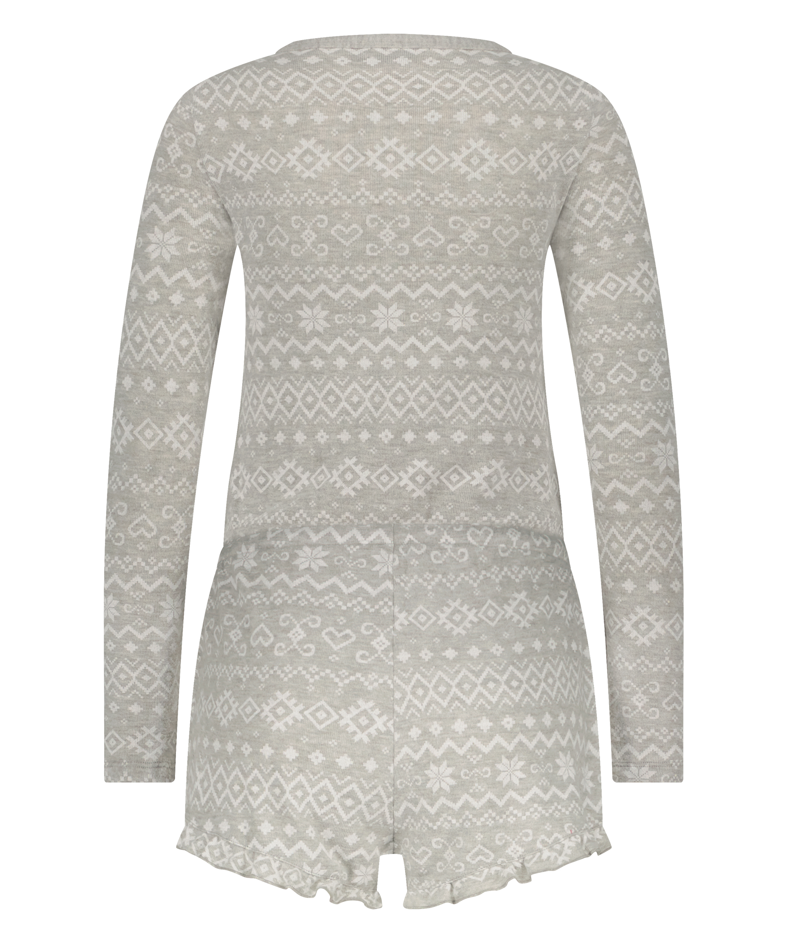 Grenouillère courte brossée, Gris, main