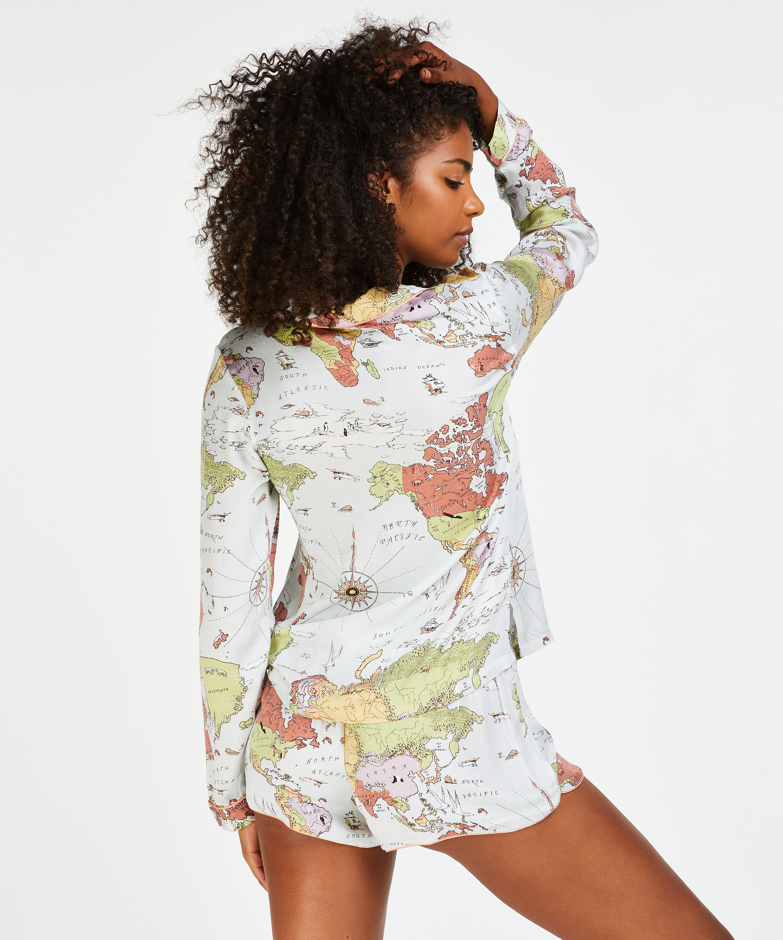 Short de pyjama, Bleu, main