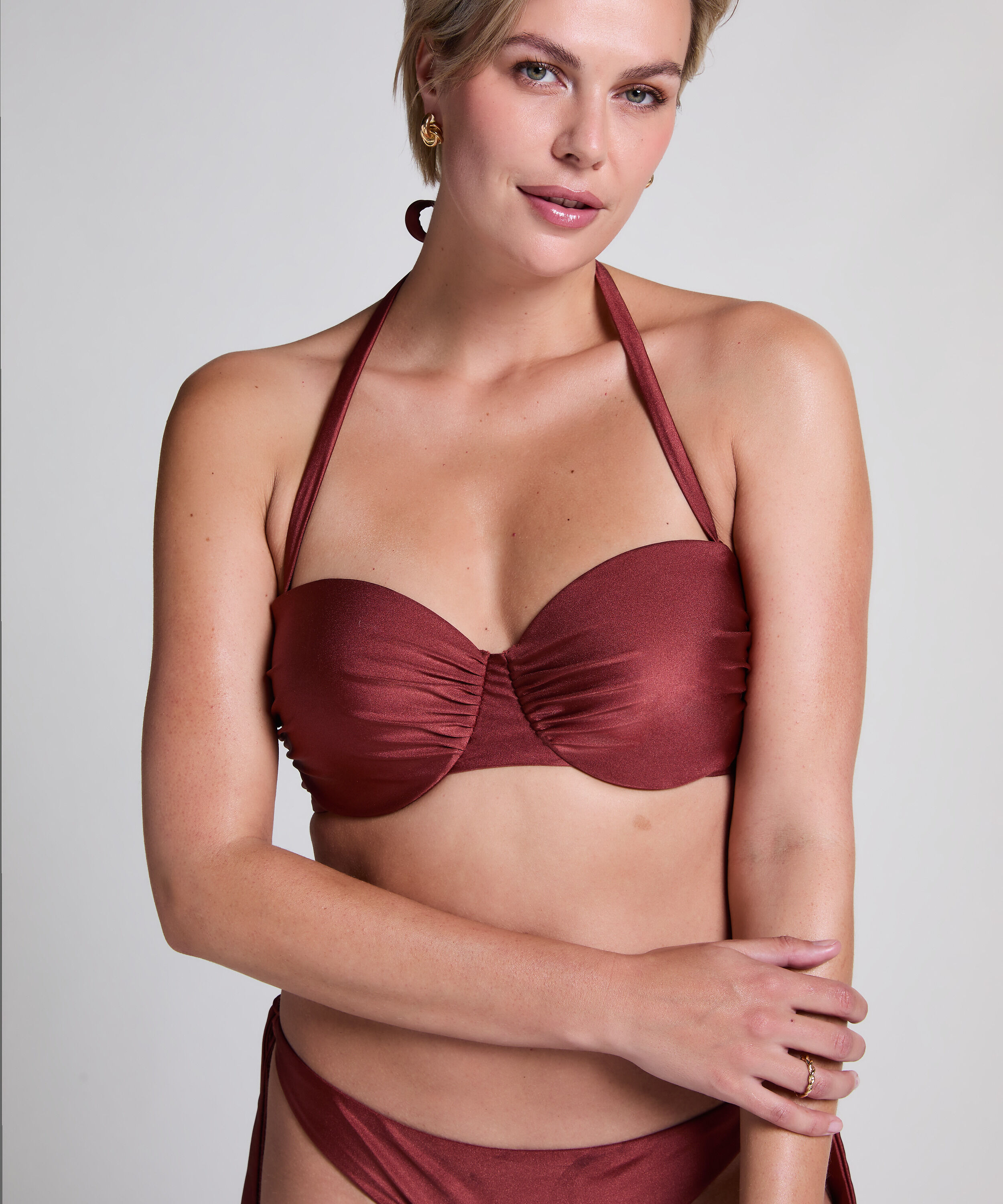 Haut de bikini bandeau Dune, Rouge