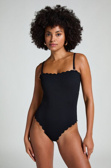 Hunkemöller Maillot de bain Bandeau Scallop Noir