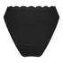 Slip de Bikini Rio Scallop, Noir