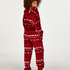 Onesie en flanelle et polaire Fairisle, Rouge