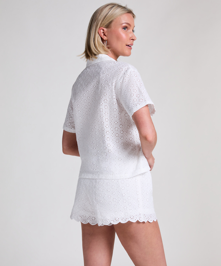 Veste en broderie anglaise, Blanc