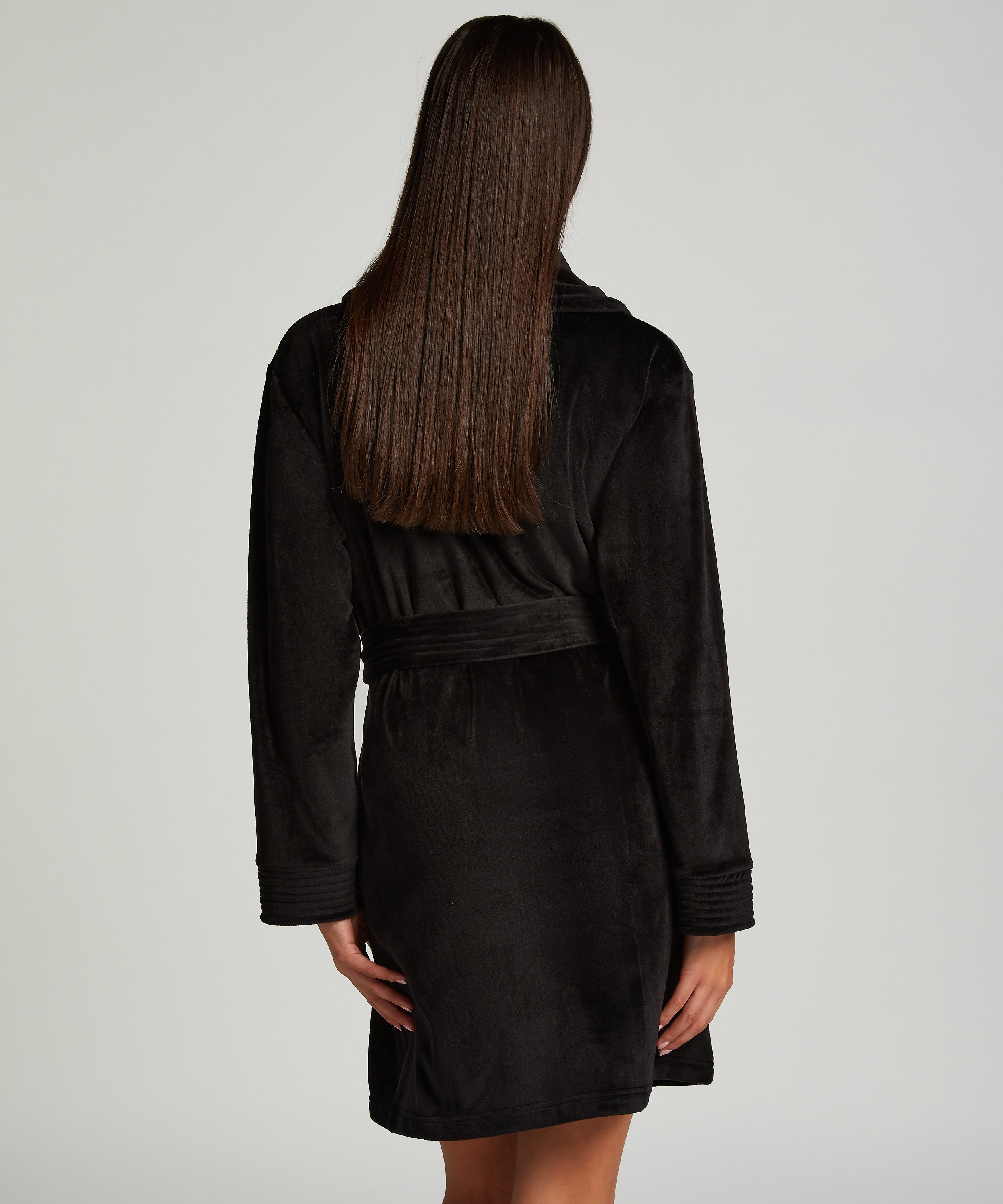 Peignoir Velours, Noir, main