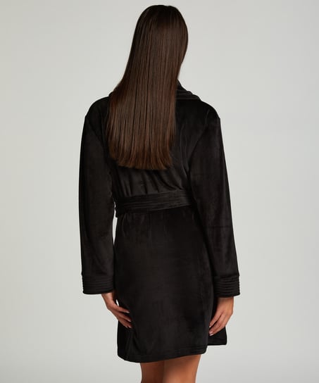 Peignoir Velours, Noir