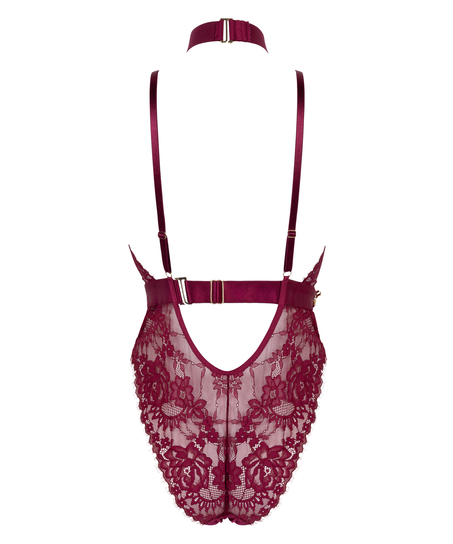 Private body entrejambe ouvert Brandy, Rouge