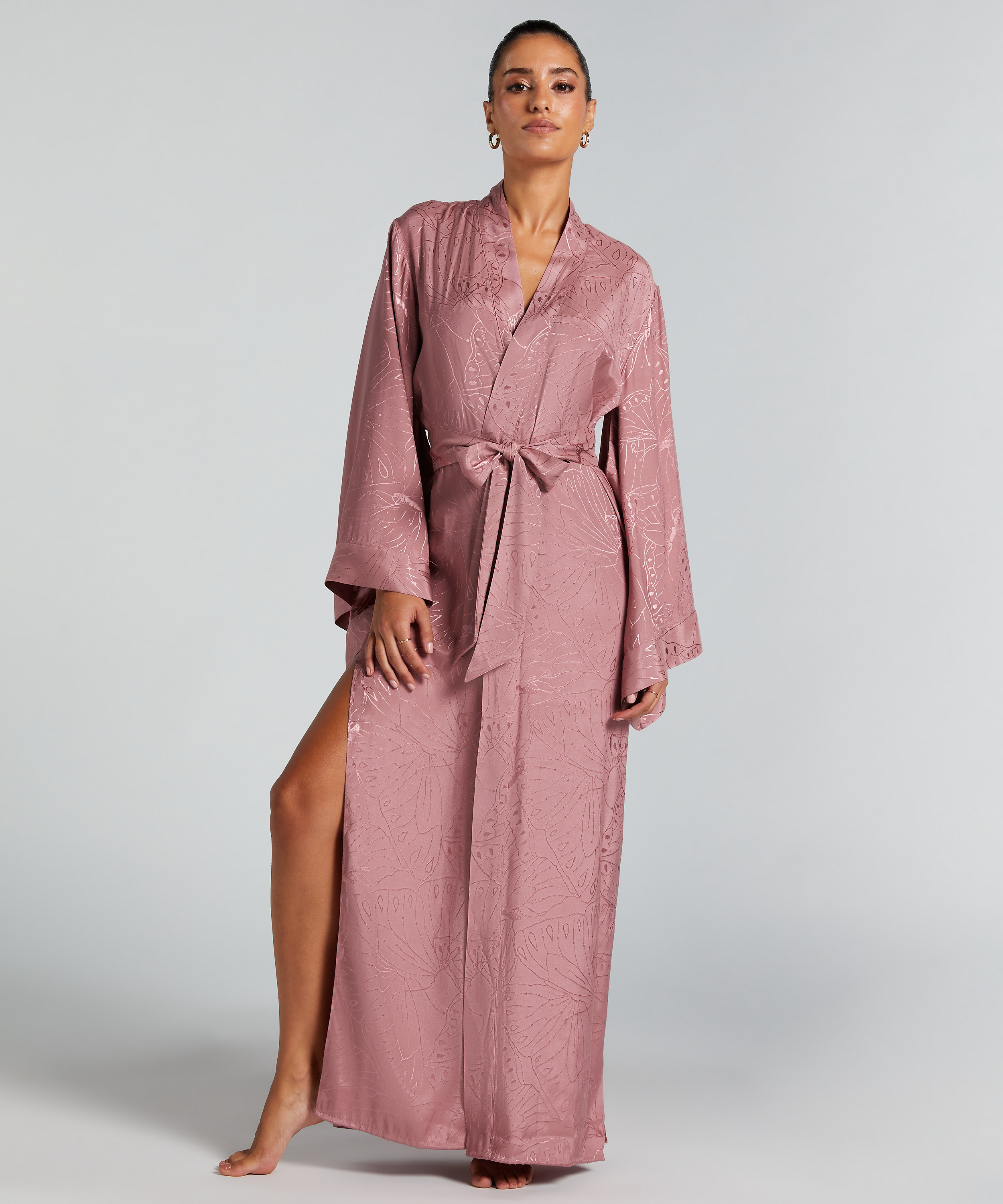 Kimono long, Rose, main