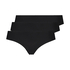 Slip brésilien iInvisible Lace Back, Noir