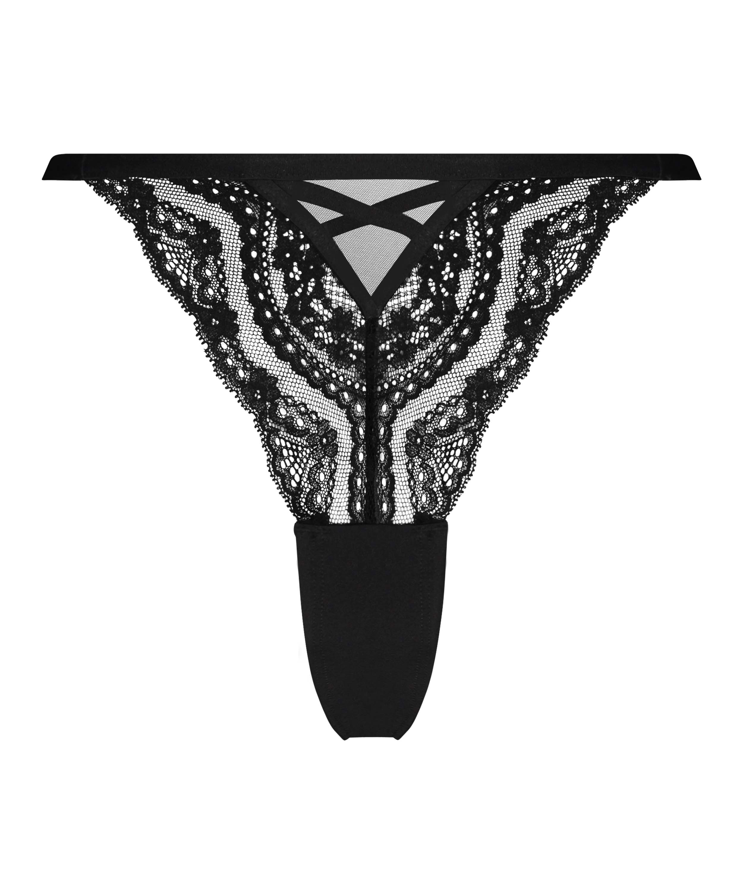 Slip brésilien Selina, Noir, main