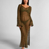Robe maxi en crochet, Vert
