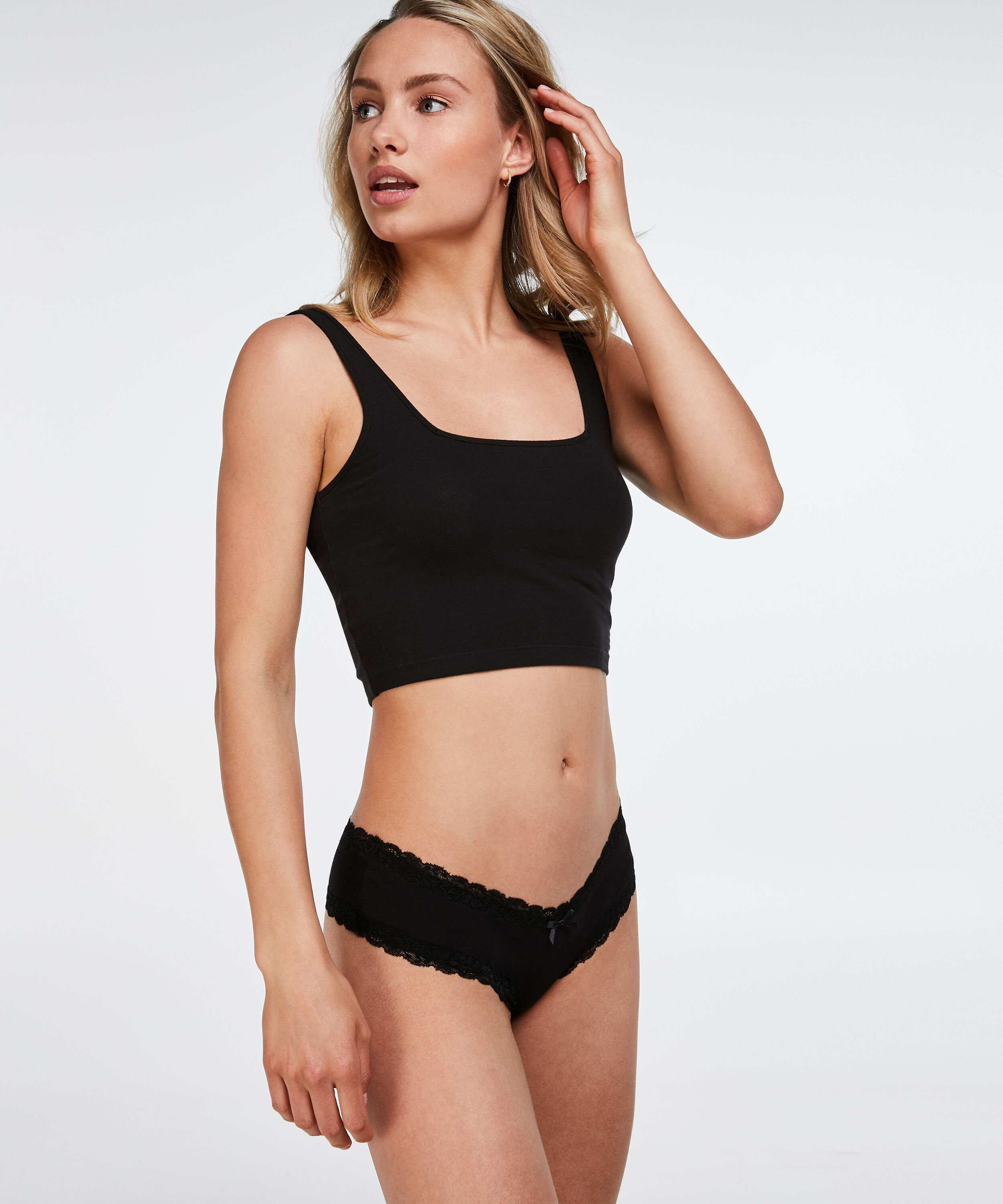 Slip brésilien V-shape, Noir