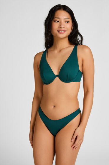 Hunkemöller Bas de bikini a jambe haute en neoprene Vert