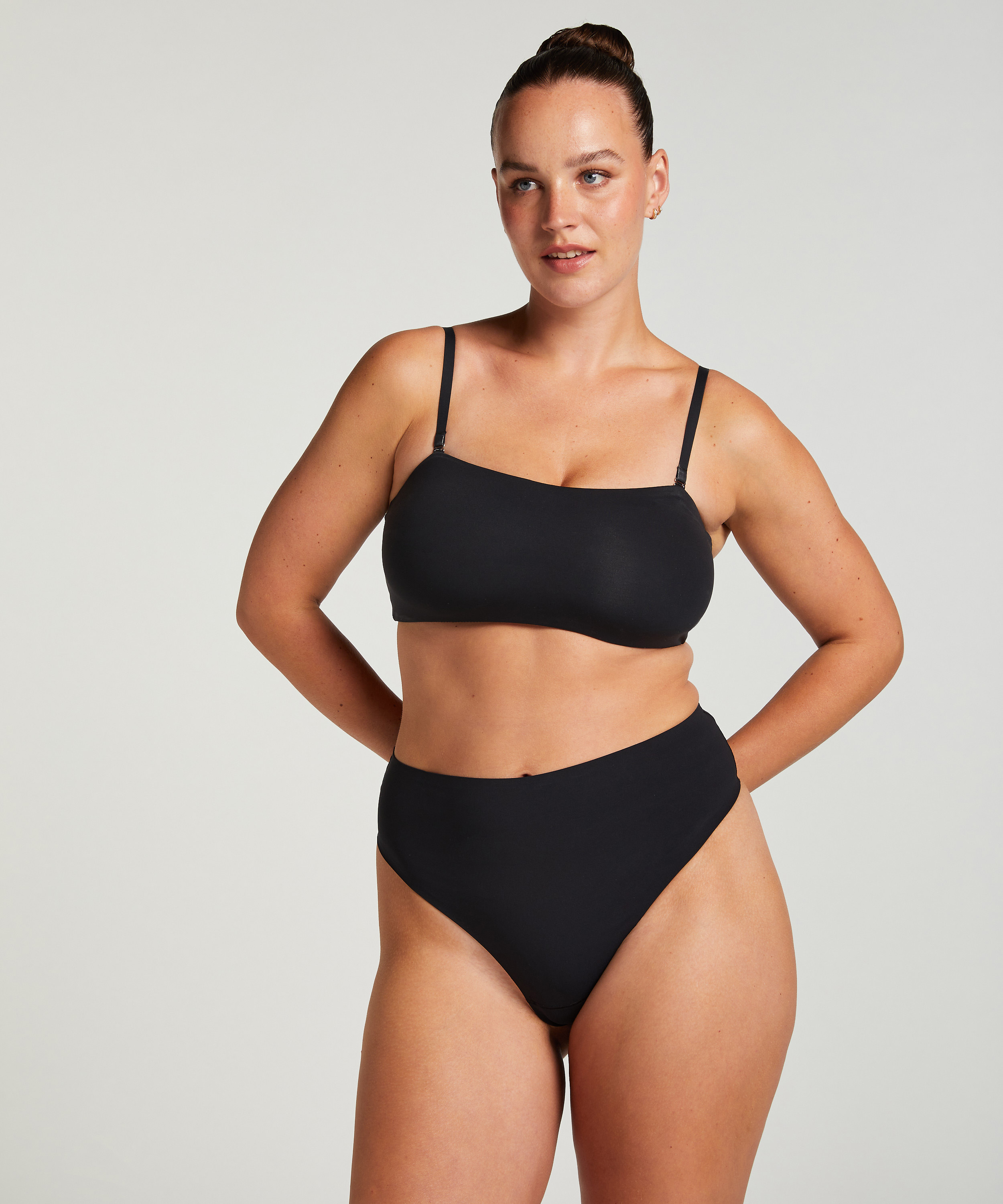 Bandeau Bralette Smooth, Noir, main