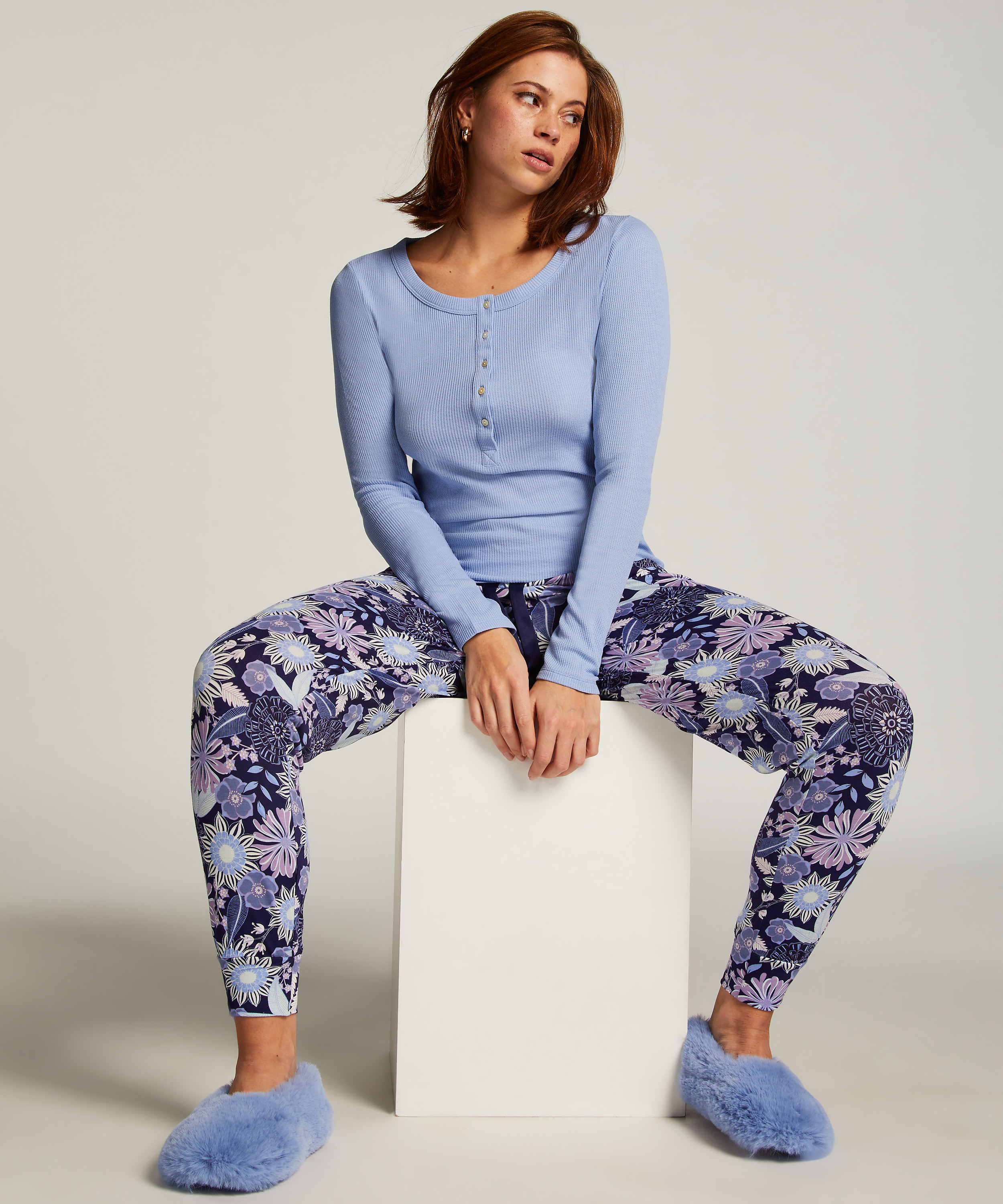 Tall Pantalon de pyjama, Bleu, main