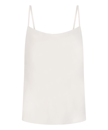 Caraco en satin Minimal, Blanc