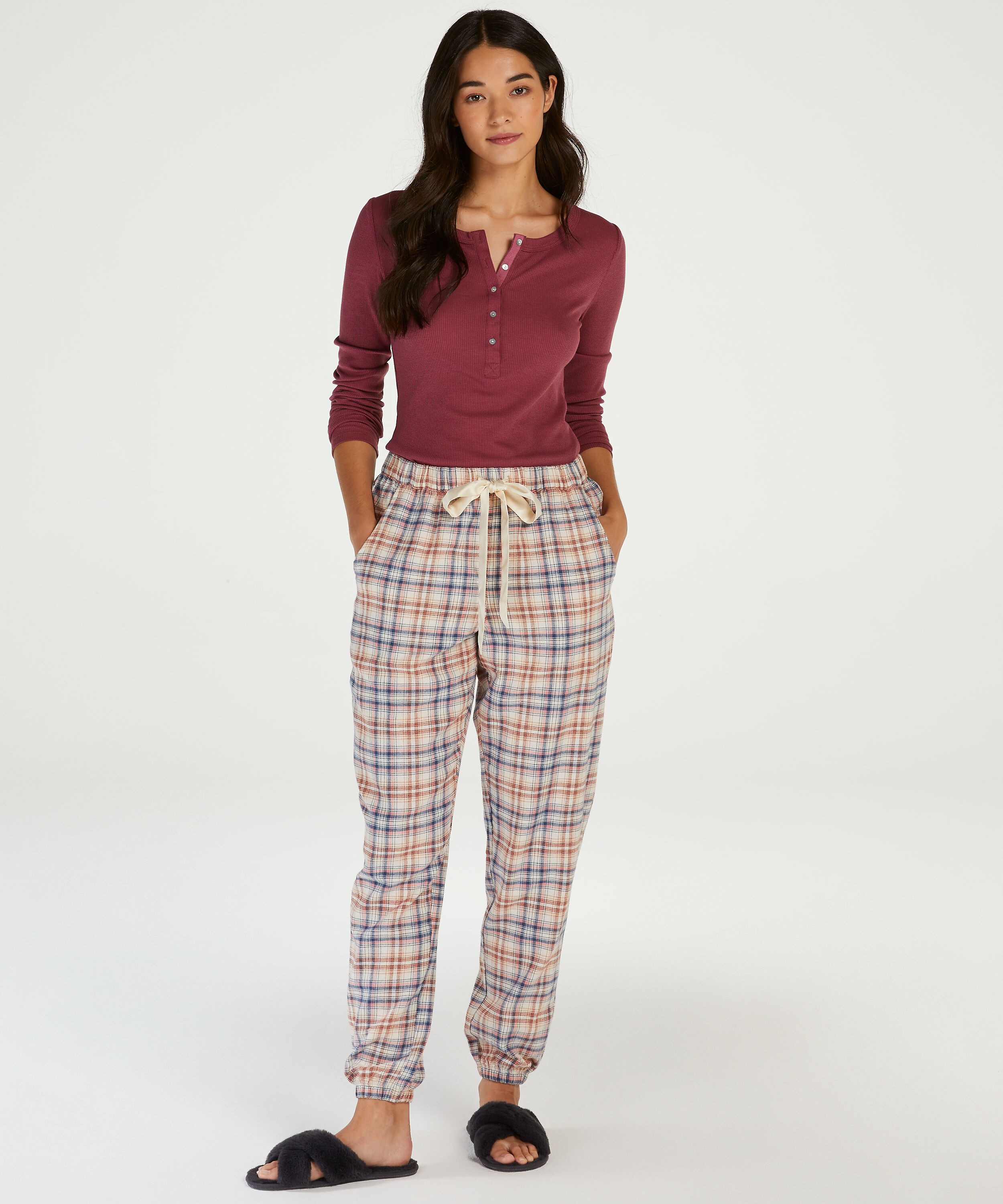 Pantalon de pyjama Check, Beige