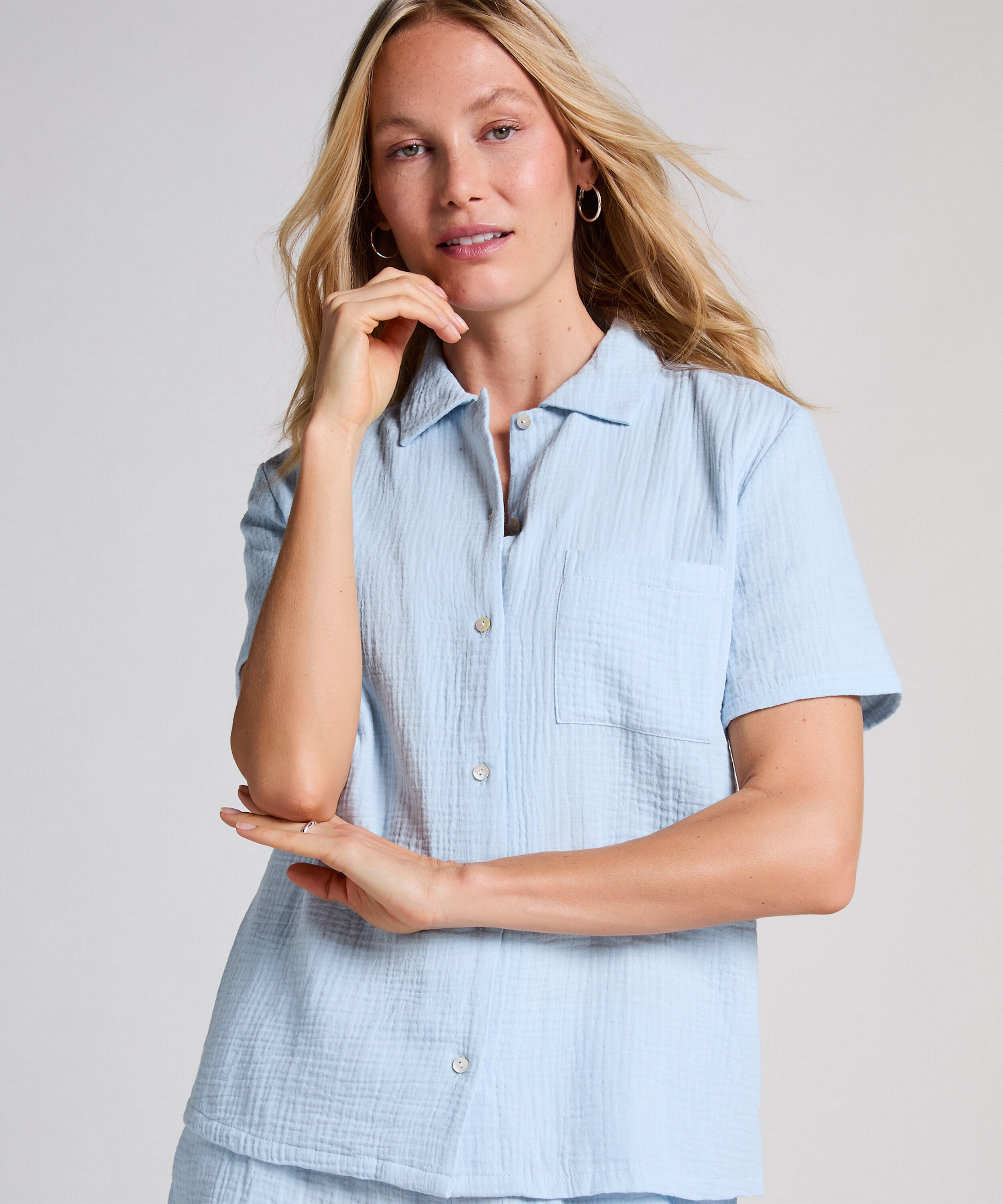 Veste en mousseline, Bleu Veste en mousseline, Bleu