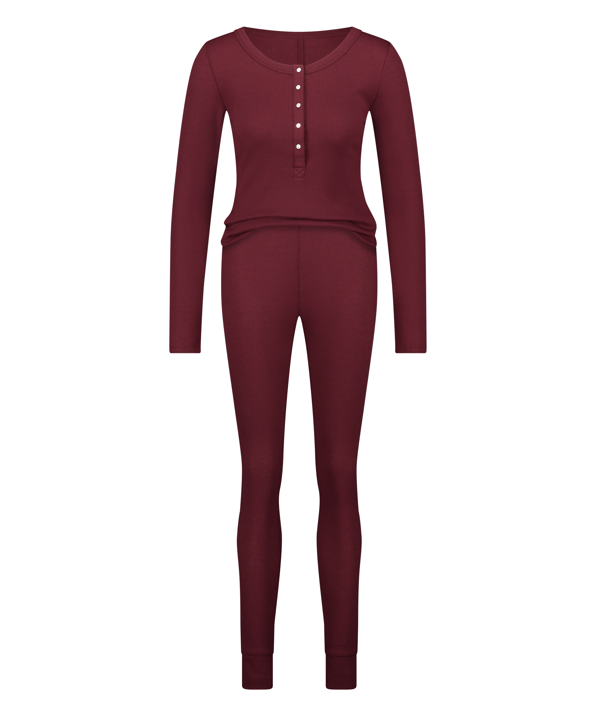 Pyjama Waffle Placket, Violet, main