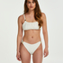Bas de bikini échancré, Blanc