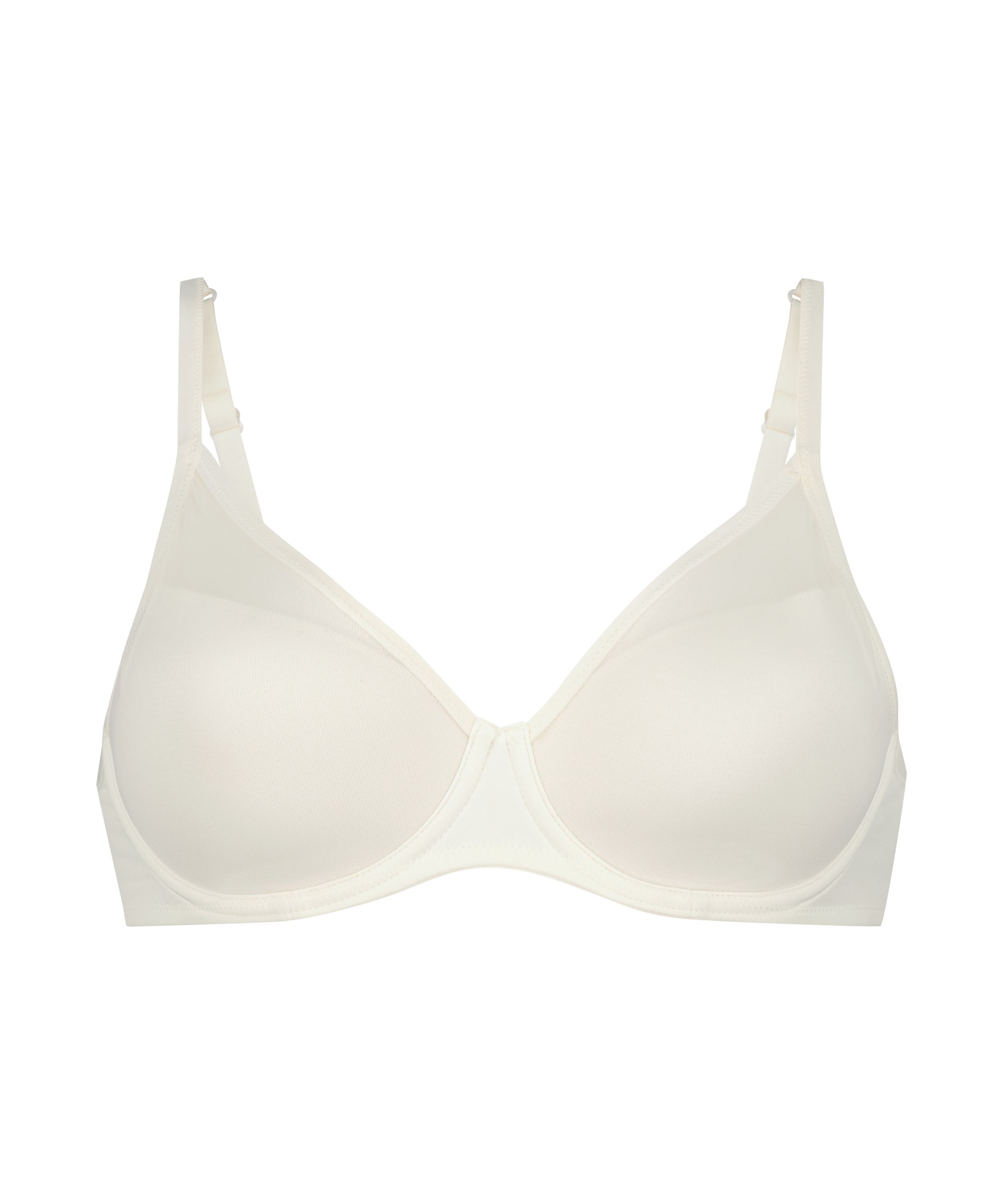 Soutien-gorge à armatures préformé en maille, Blanc, main