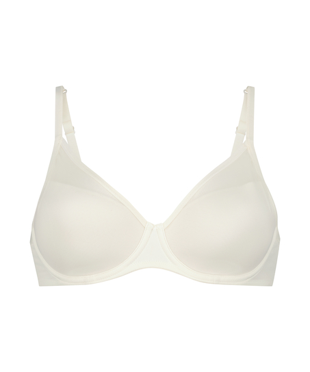 Soutien-gorge à armatures préformé en maille, Blanc