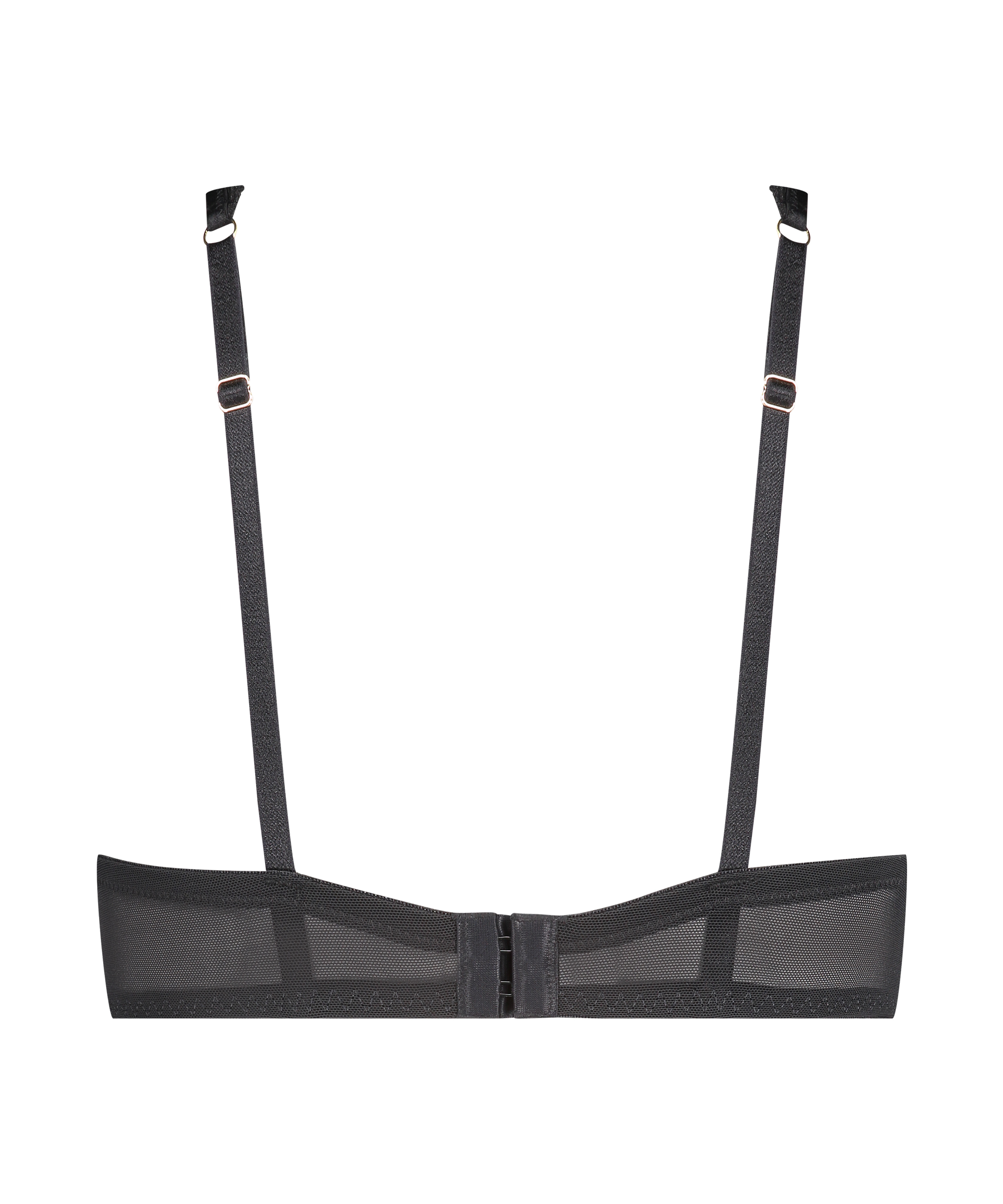 Soutien-gorge rembourré demi-bonnet à armatures Malika, Noir, main