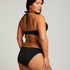 Slip de Bikini Rio Scallop, Noir