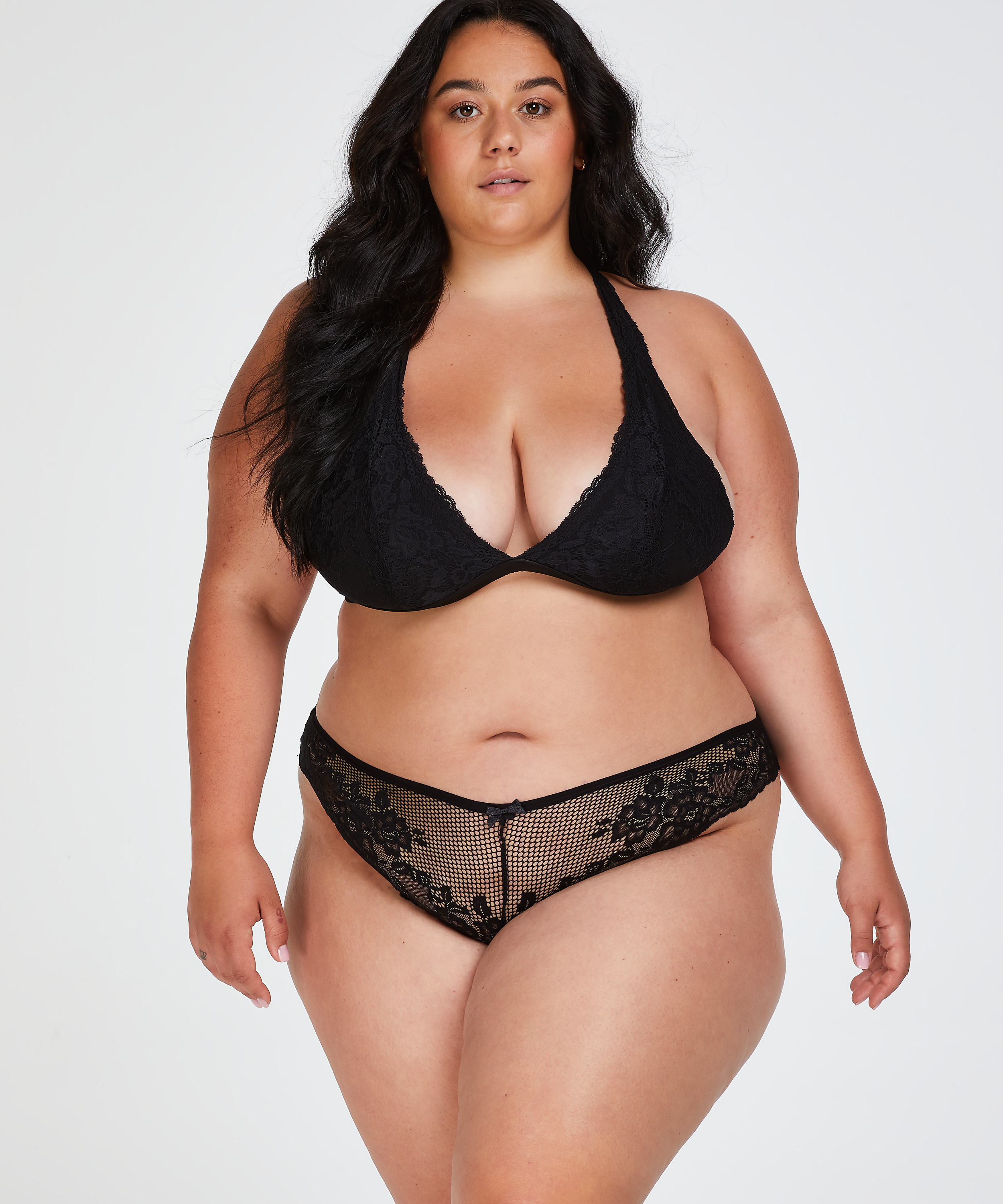 Slip brésilien Bianca, Noir, main