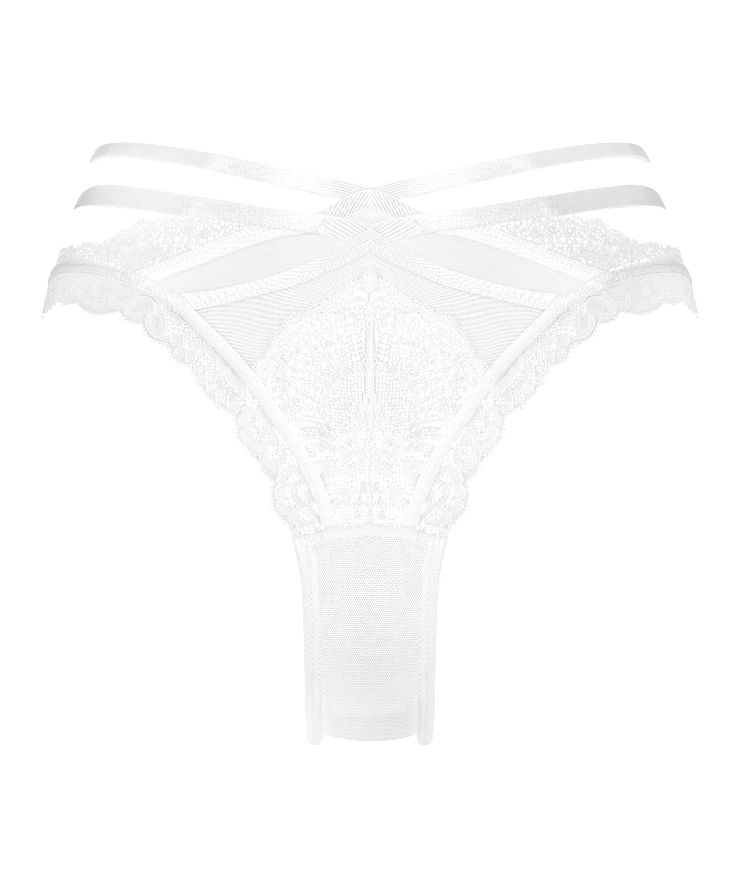 Slip brésilien Janine, Blanc, main