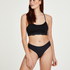 Slip invisible en coton, Noir