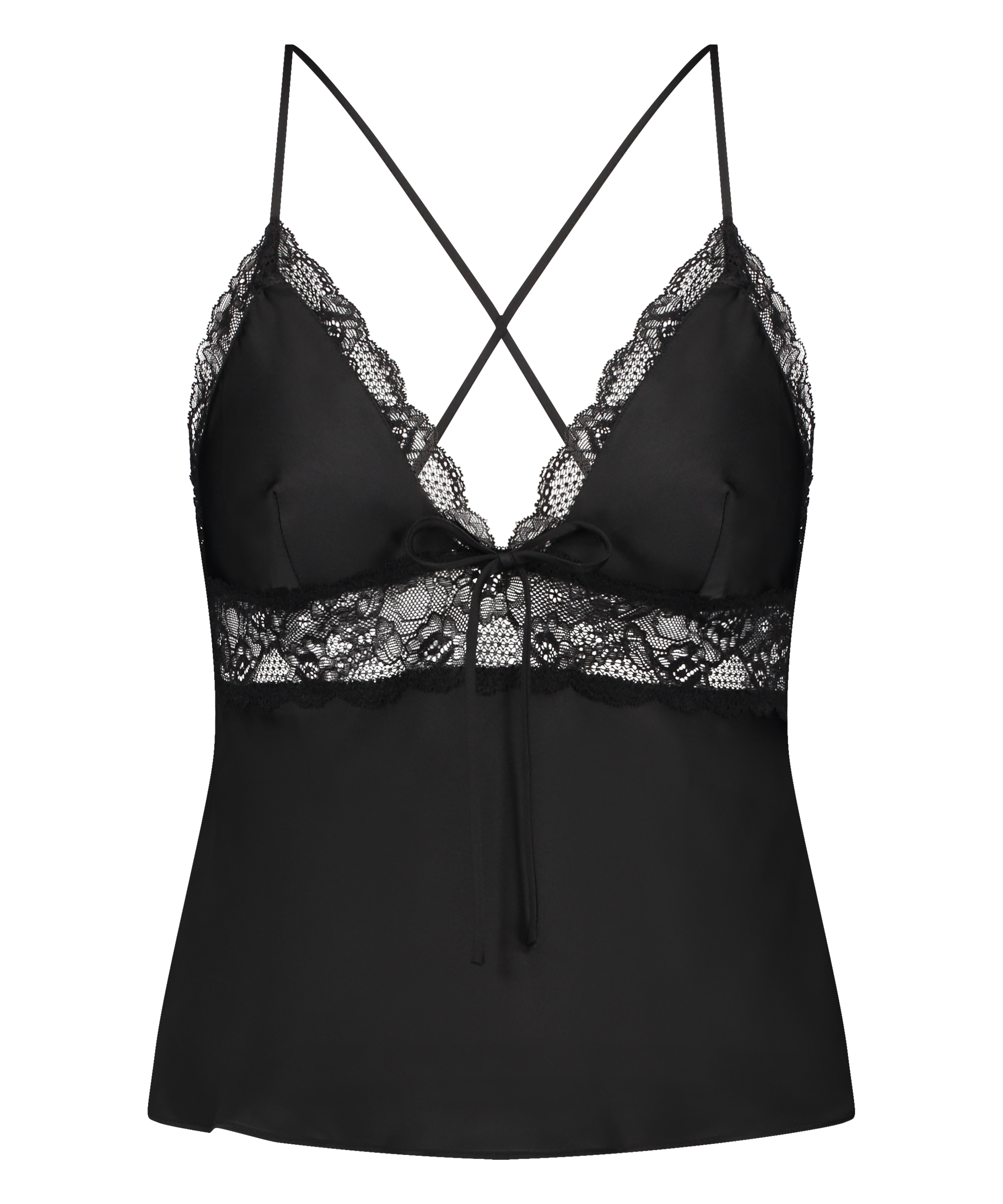 Caraco en satin Marcela, Noir, main