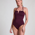 Maillot de bain bandeau en néoprène, Violet
