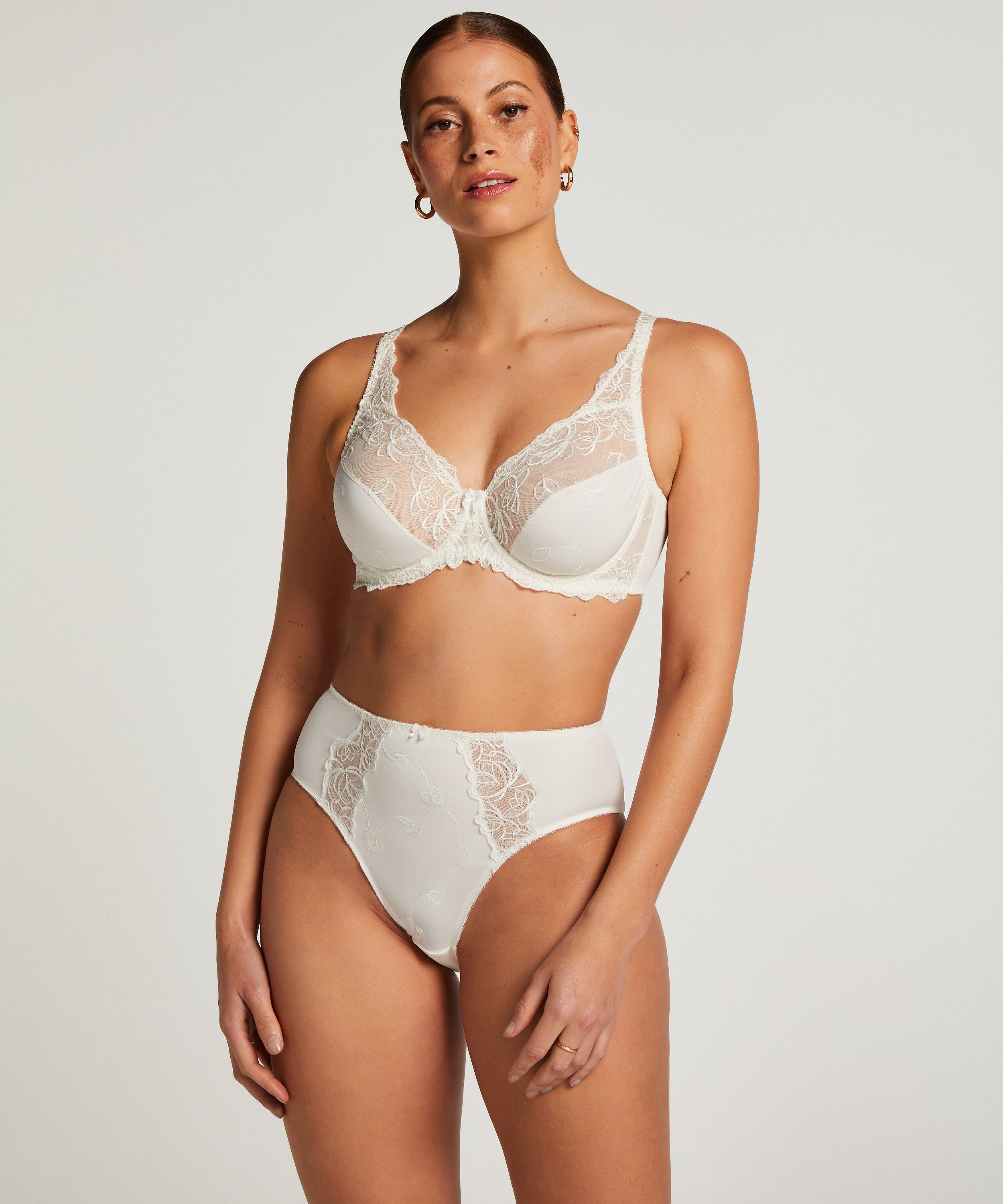 Slip taille haute Diva, Blanc