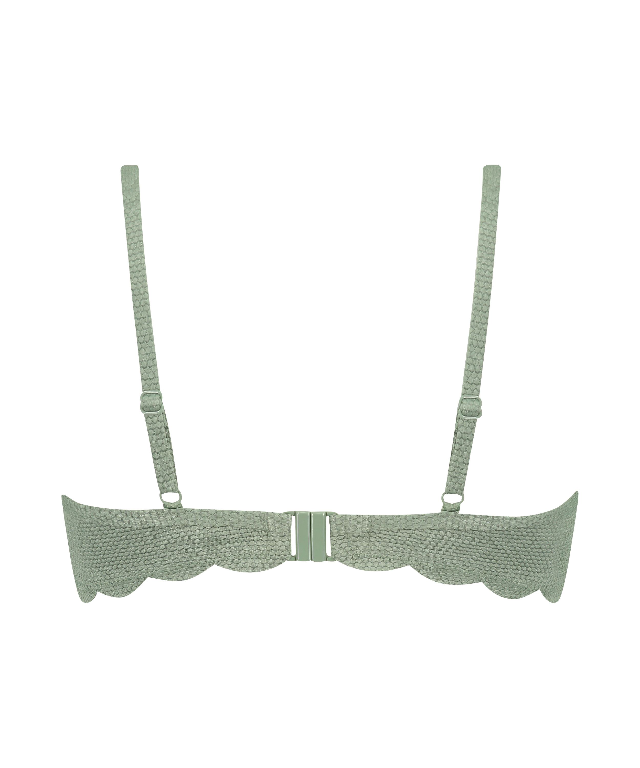 Haut de bikini préformé à armatures Scallop, Vert, main