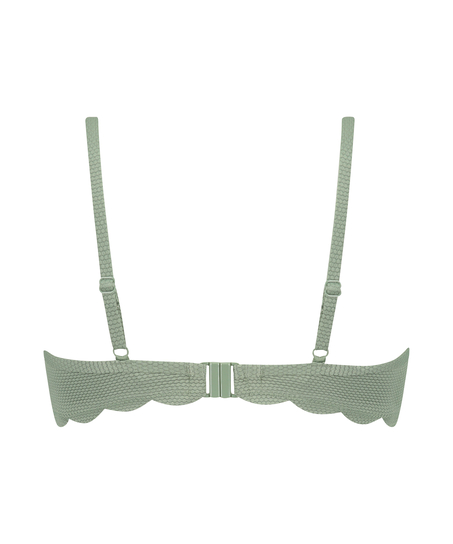 Haut de bikini préformé à armatures Scallop, Vert