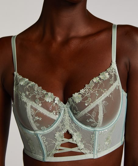 Soutien-gorge longline à armatures non préformé Lillia, Vert