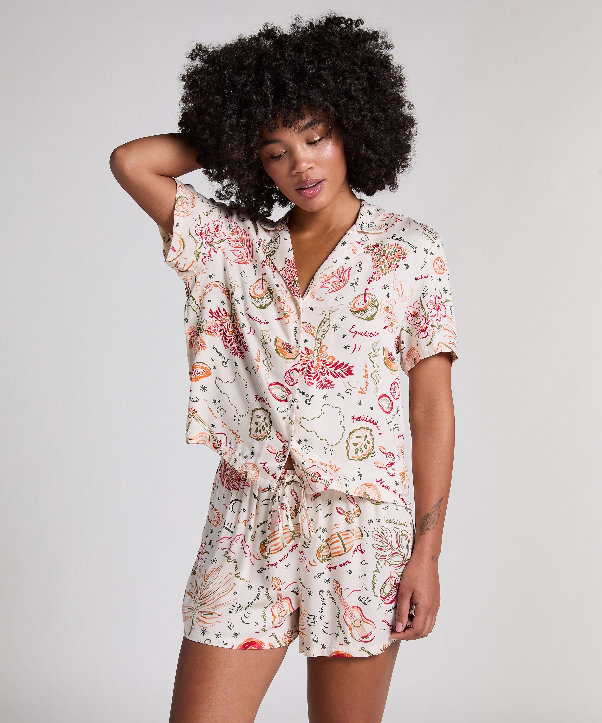 Short Satin, Blanc