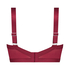 Soutien-gorge bustier non rembourré à armatures Hana, Rouge