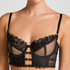 Soutien-gorge à armatures non-rembourré longline Nienke, Noir