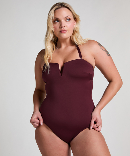 Maillot de bain bandeau en néoprène, Violet
